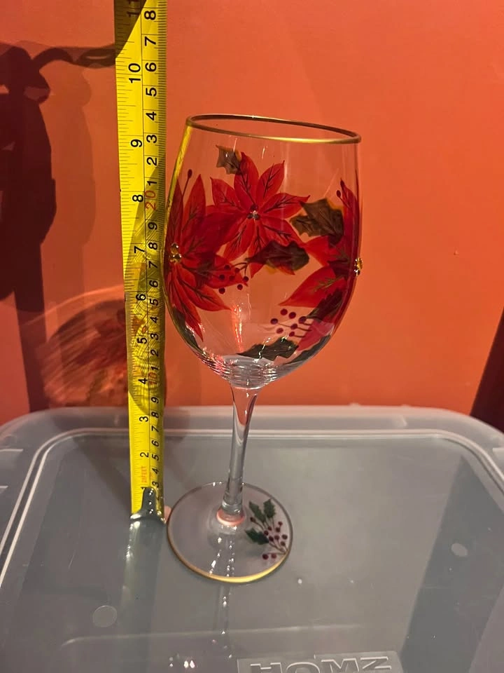 Christmas Wine Glass, large