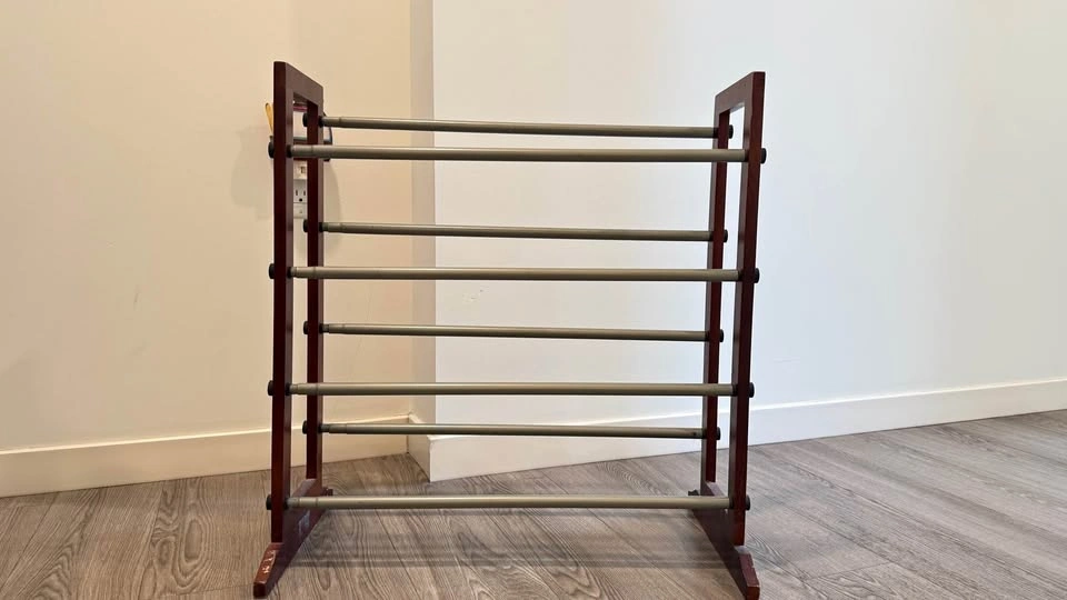 4-Tier Wood and Metal Shoe Rack