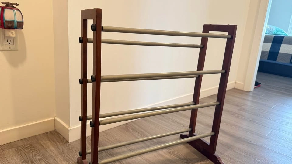 4-Tier Wood and Metal Shoe Rack - photo 3