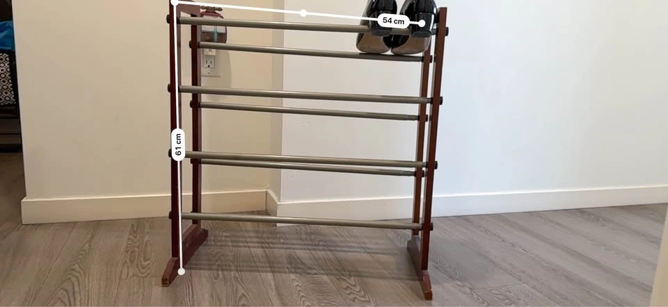 4-Tier Wood and Metal Shoe Rack - photo 4