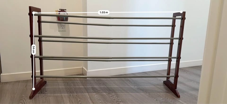 4-Tier Wood and Metal Shoe Rack - photo 5