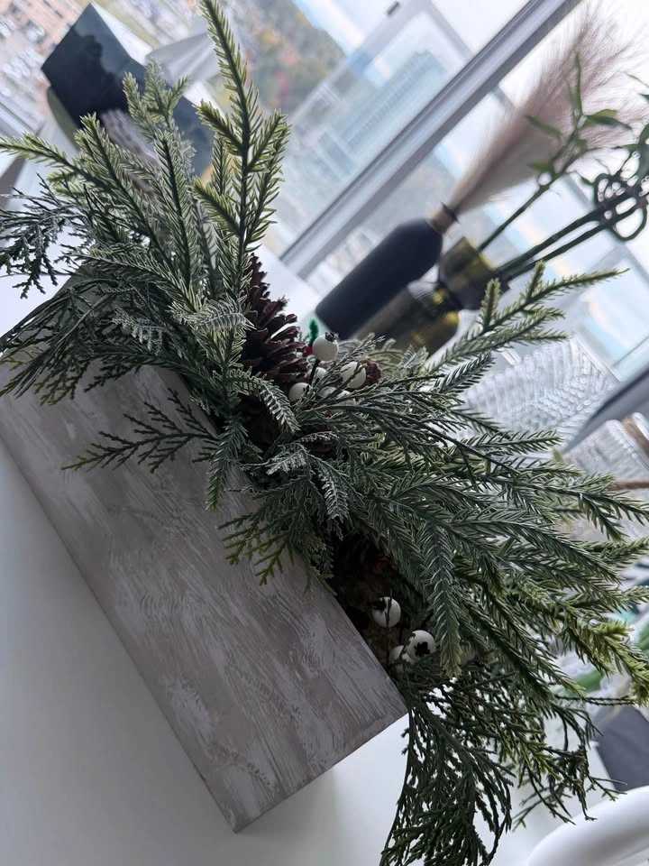 Decorative Christmas Arrangement with Pinecones - photo 2
