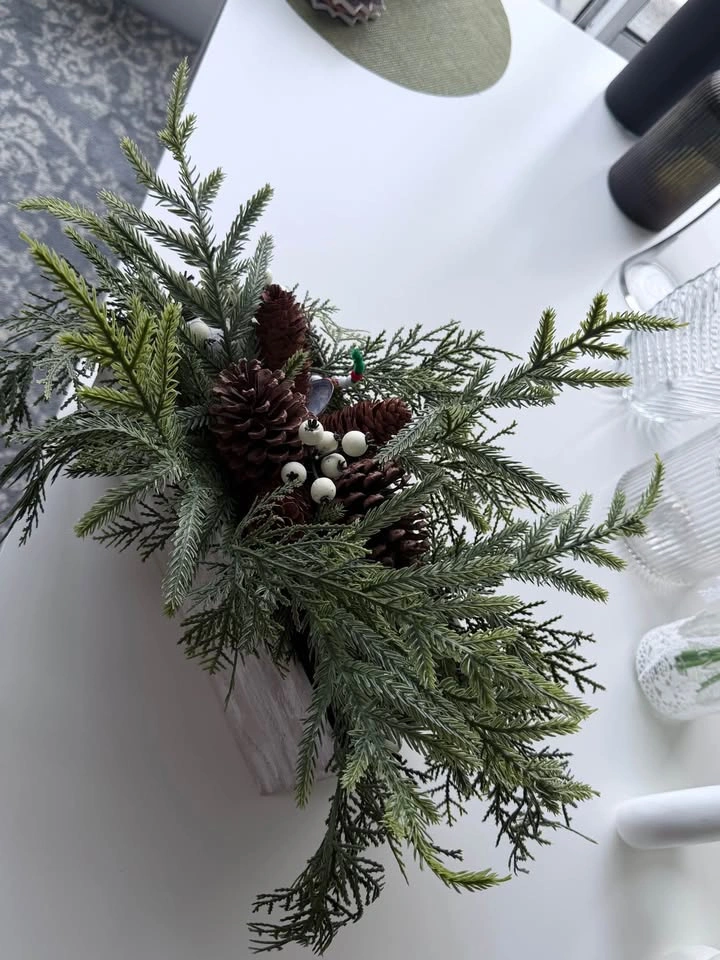 Decorative Christmas Arrangement with Pinecones - photo 3