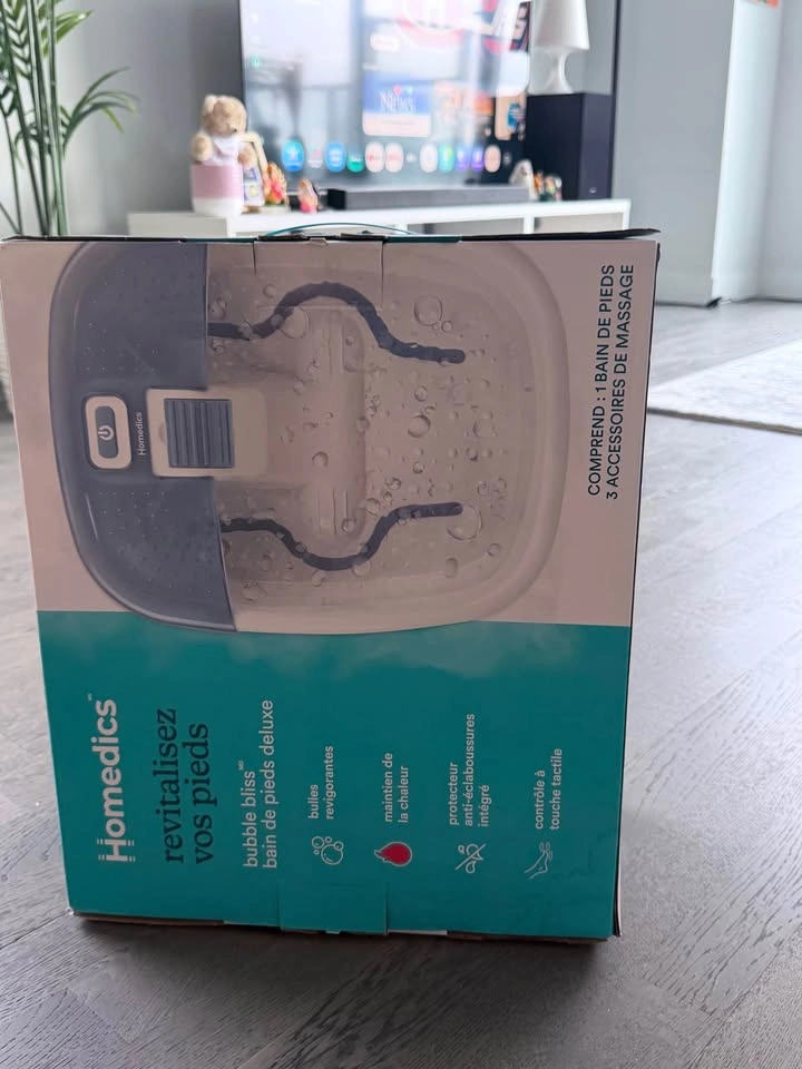 Brand New : HoMedics Bubble Bliss Deluxe Foot Bath & Massager - photo 2