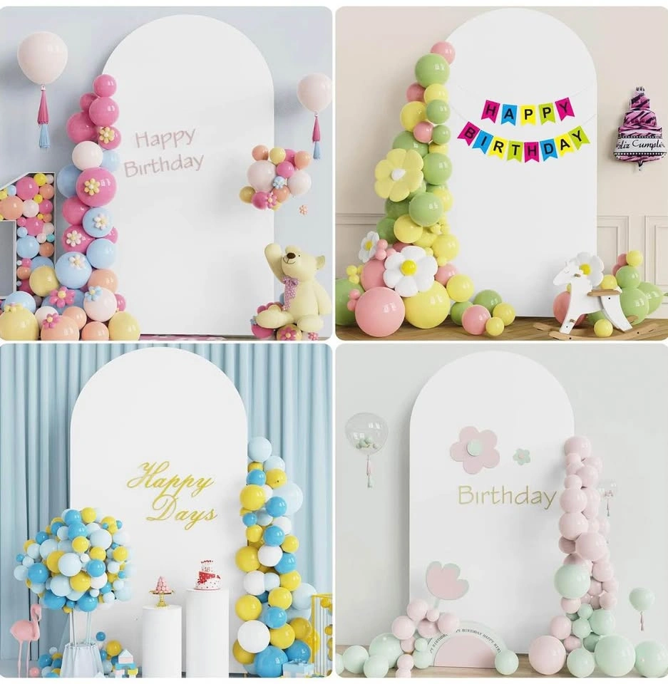 7.2FT Gold Arch Backdrop Stand + White Cover - photo 3