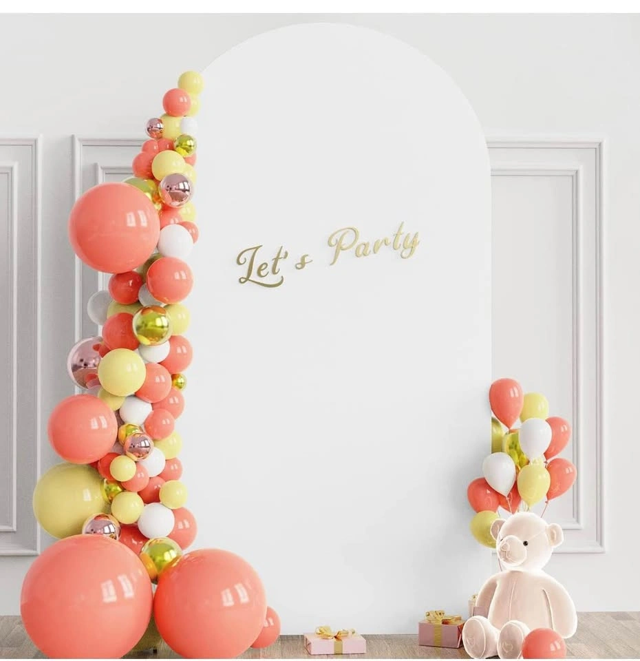 7.2FT Gold Arch Backdrop Stand + White Cover - photo 4