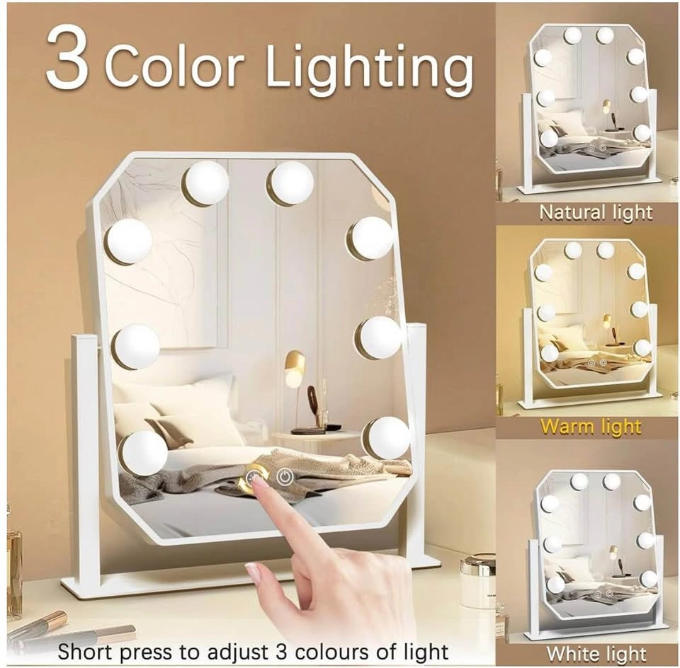 Vanity Mirror with Lights – 8 Dimmable LED Bulbs, 3 Colors - photo 3