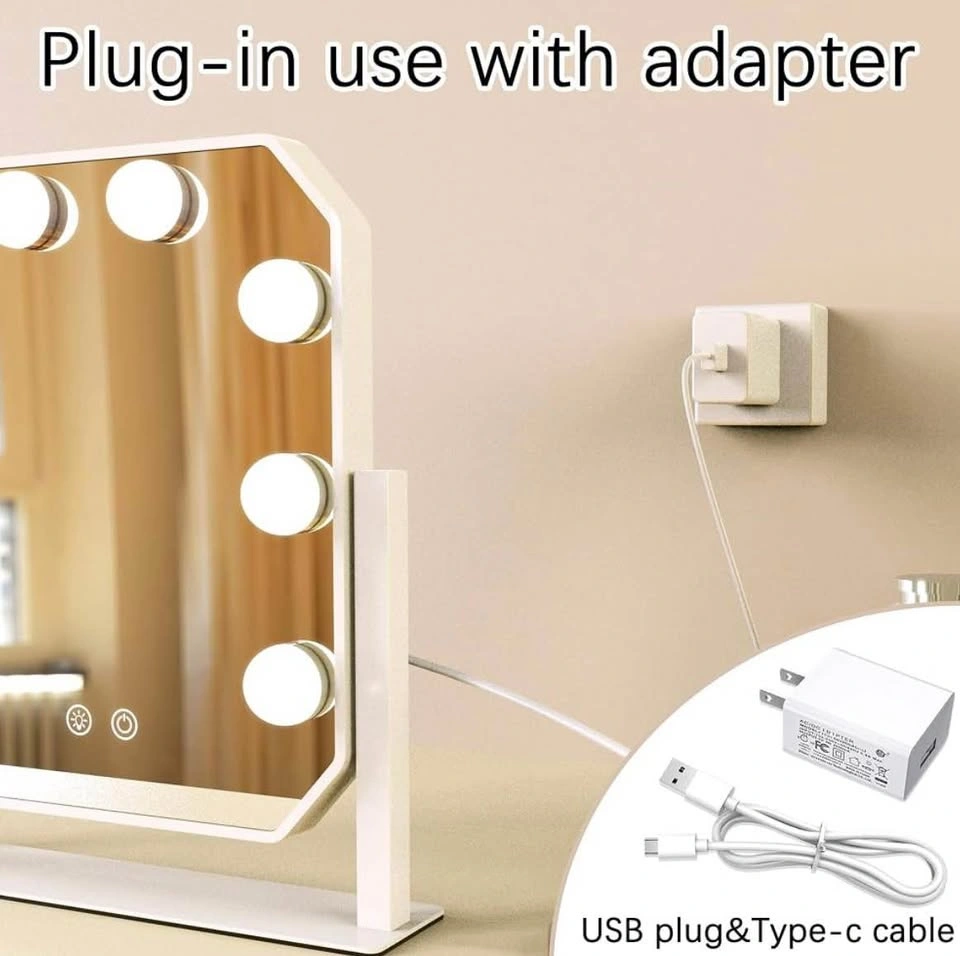 Vanity Mirror with Lights – 8 Dimmable LED Bulbs, 3 Colors - photo 4