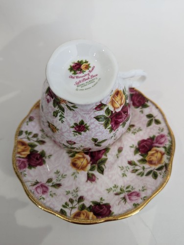Vintage Royal Albert Teacup Saucer Set Pink Chintz Rose