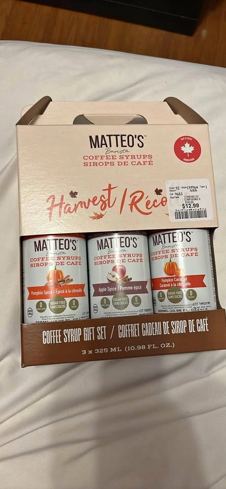 Matteo’s Coffee Syrup 3 pack