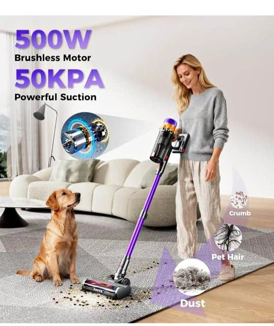Aspiradora Inalámbrica 500W / 50KPa Cordless Stick Vacuum