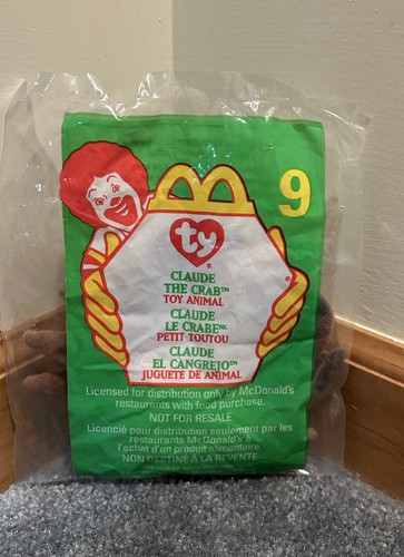 Ty Teenie Beanie Baby Claude the Crab #9 - New Sealed 1999 - photo 4