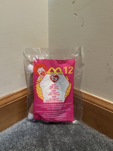 Ty Teenie Beanie Baby Chip the Cat #12 - New Sealed 1999 McDonal - photo 3