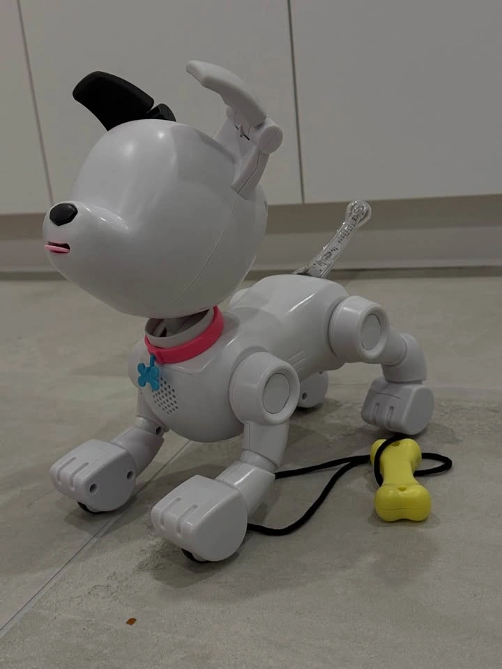 Interactive Robot Puppy Dog Toy with Bone Accessory - photo 3