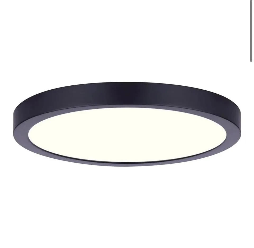 Canarm 15” LED Flush Mount Ceiling Light – Matte Black image indicator(4)