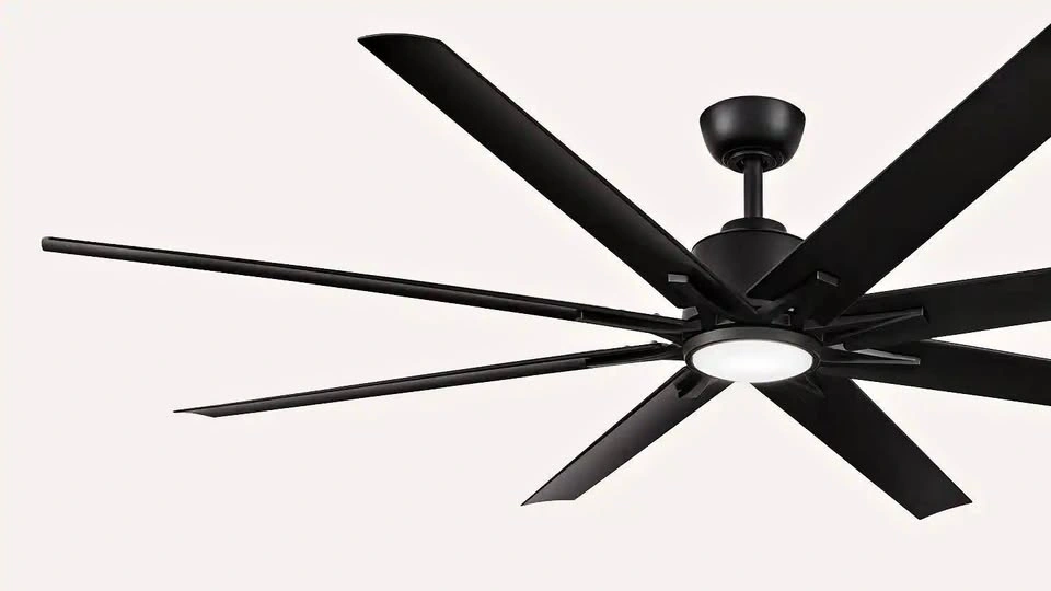 60-Inch Black Ceiling Fan with Light