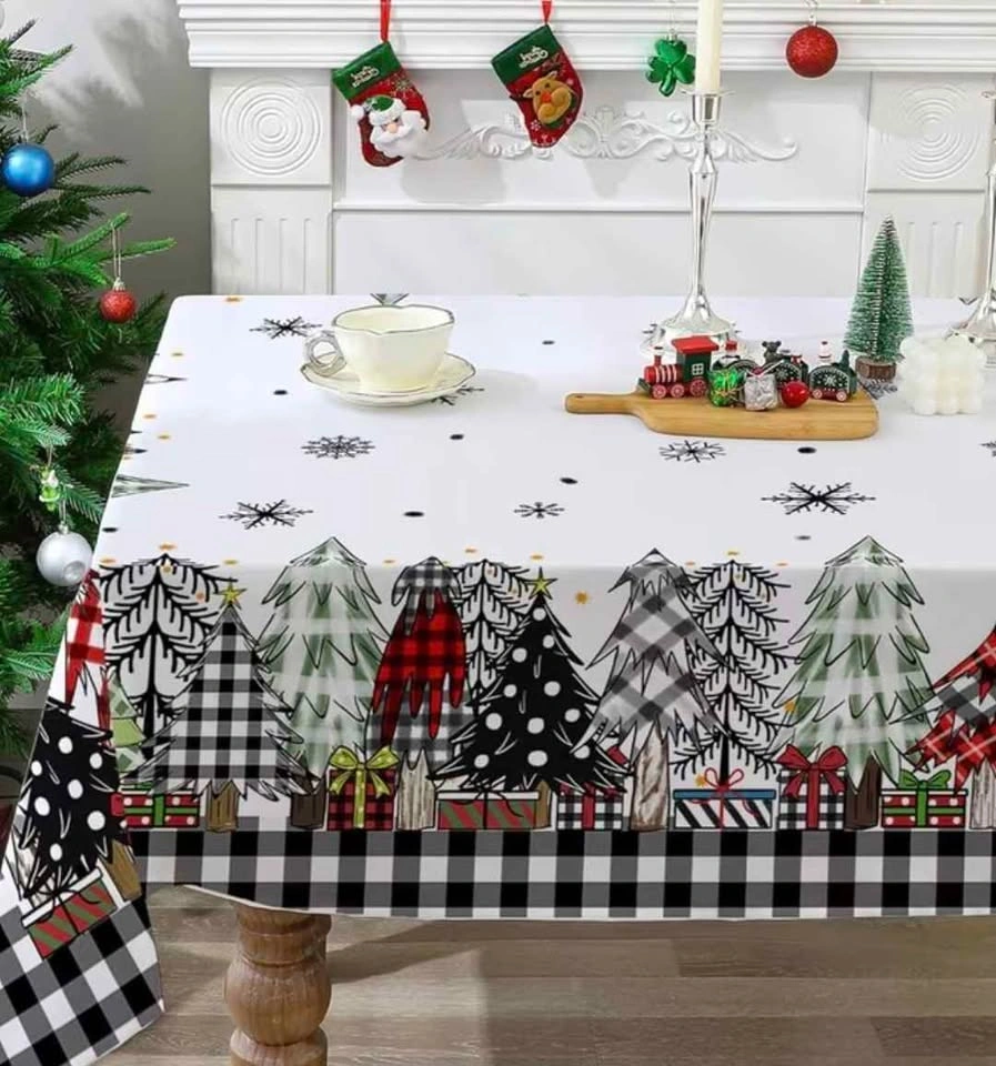 New buffalo plaid square Christmas table cover 60x60 inches - photo 4