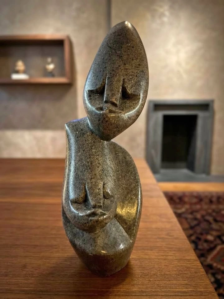 Vintage Hand-Carved Zimbabwean Shona Stone Sculpture