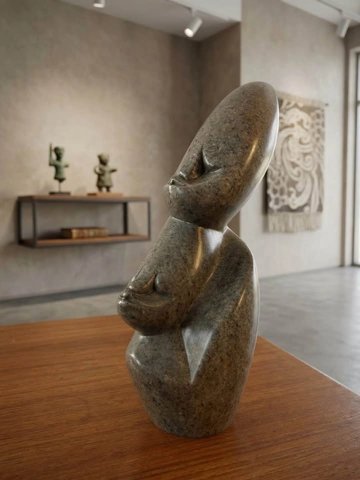 Vintage Hand-Carved Zimbabwean Shona Stone Sculpture - photo 5