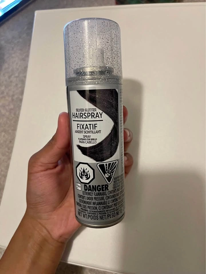 Silver Glitter Hairspray