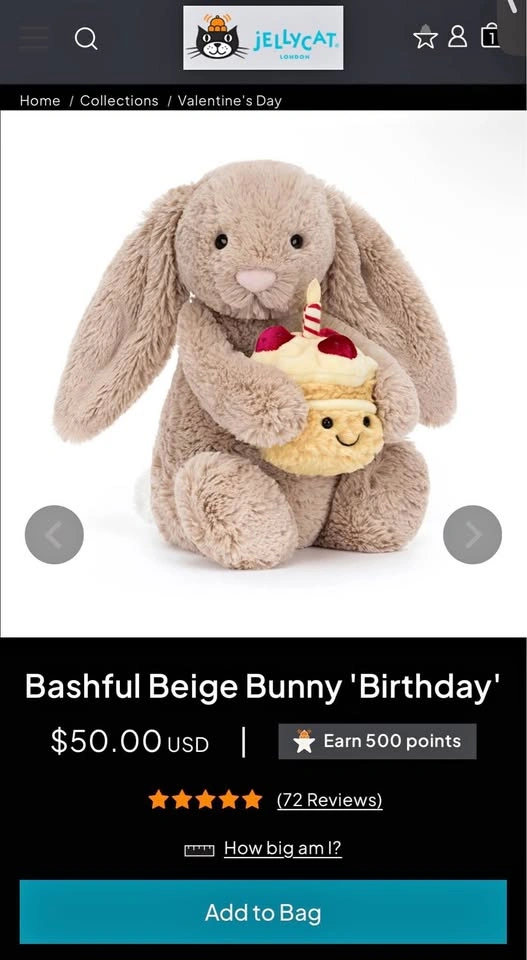 Birthday Bunny Jellycat