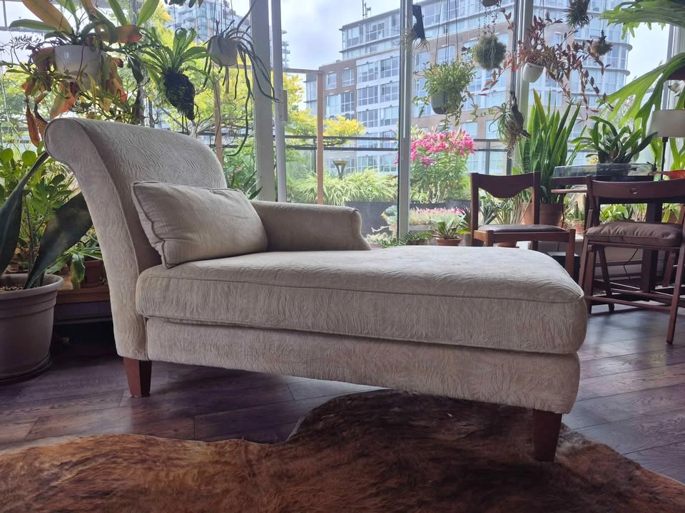 Elegant Cream-coloured Mid-century Chaise Lounge / Daybed - photo 4