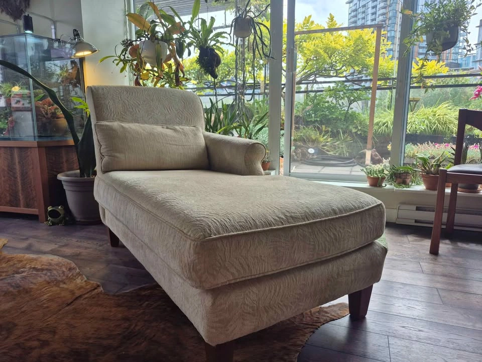 Elegant Cream-coloured Mid-century Chaise Lounge / Daybed - photo 5