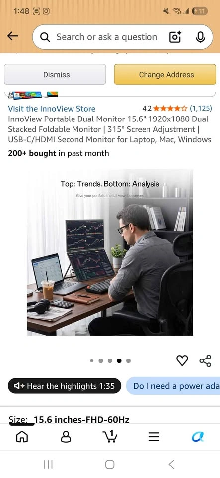 InnoView Portable Dual Monitor 15.6" - photo 2