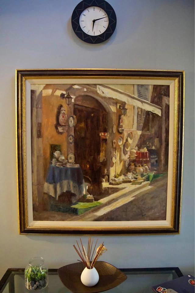 Leonard Wren “Treasures of Valbonne” - Large Framed Canvas Art
