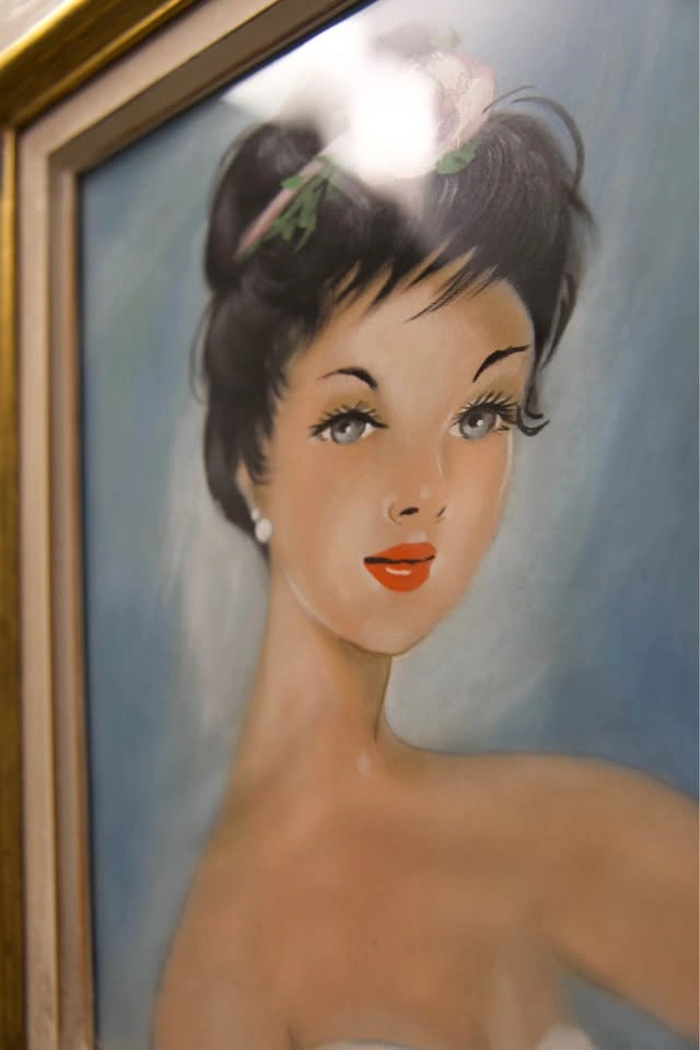 Vintage French Style Lady Portrait - Framed Wall Art - photo 2