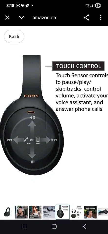Sony WH-1000XM4C Over-Ear Noise Cancelling Bluetooth Headphones - photo 3