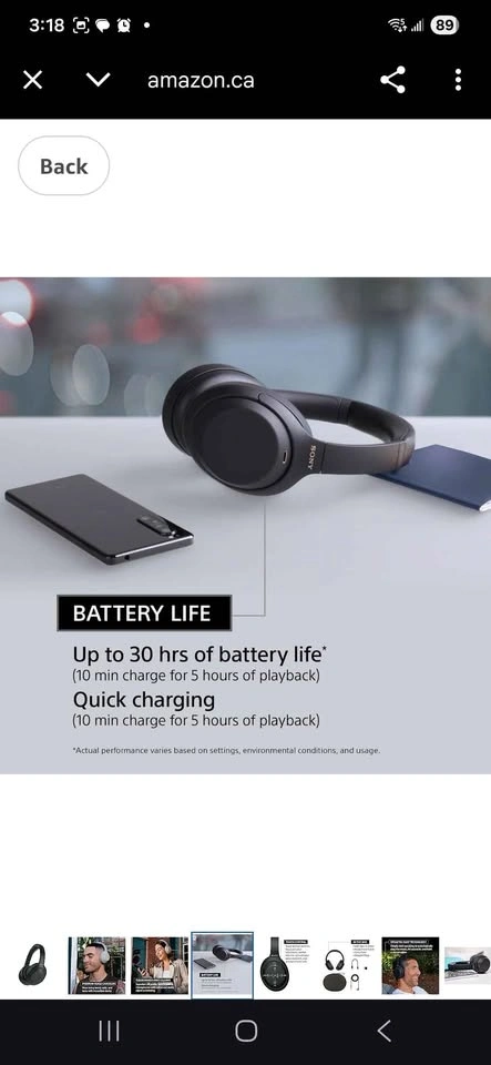 Sony WH-1000XM4C Over-Ear Noise Cancelling Bluetooth Headphones - photo 5