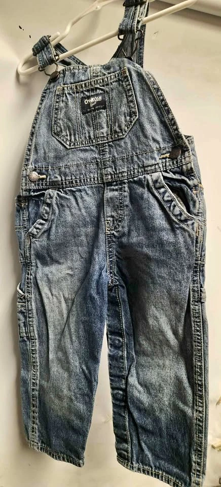 Vintage OshKosh B'Gosh Overalls Vestbak Boys Denim Size 24M