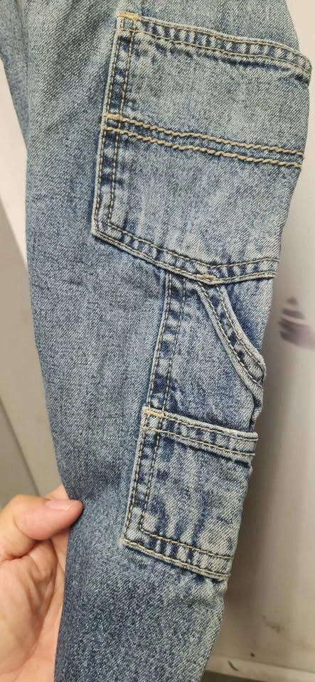 Vintage OshKosh B'Gosh Overalls Vestbak Boys Denim Size 24M - photo 4