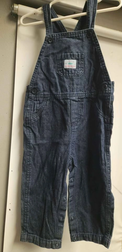 Vintage OshKosh B'Gosh Overalls Vestbak Boys Denim Size 24M - photo 5