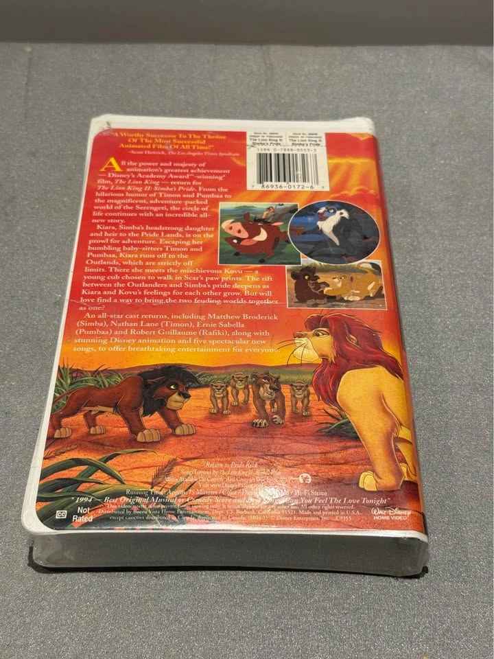 Disney The Lion King II: Simba's Pride VHS - photo 2