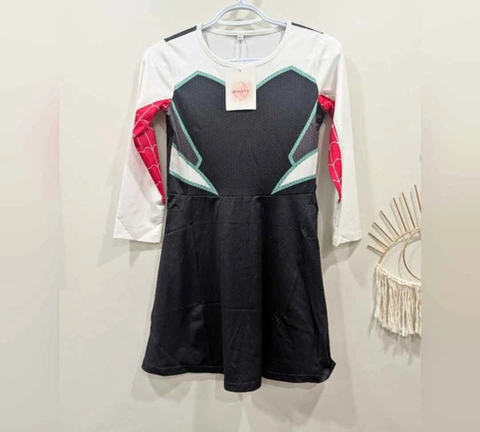 Brand New Ghost-Spider Gwen Stacy Costume Dress for kids
