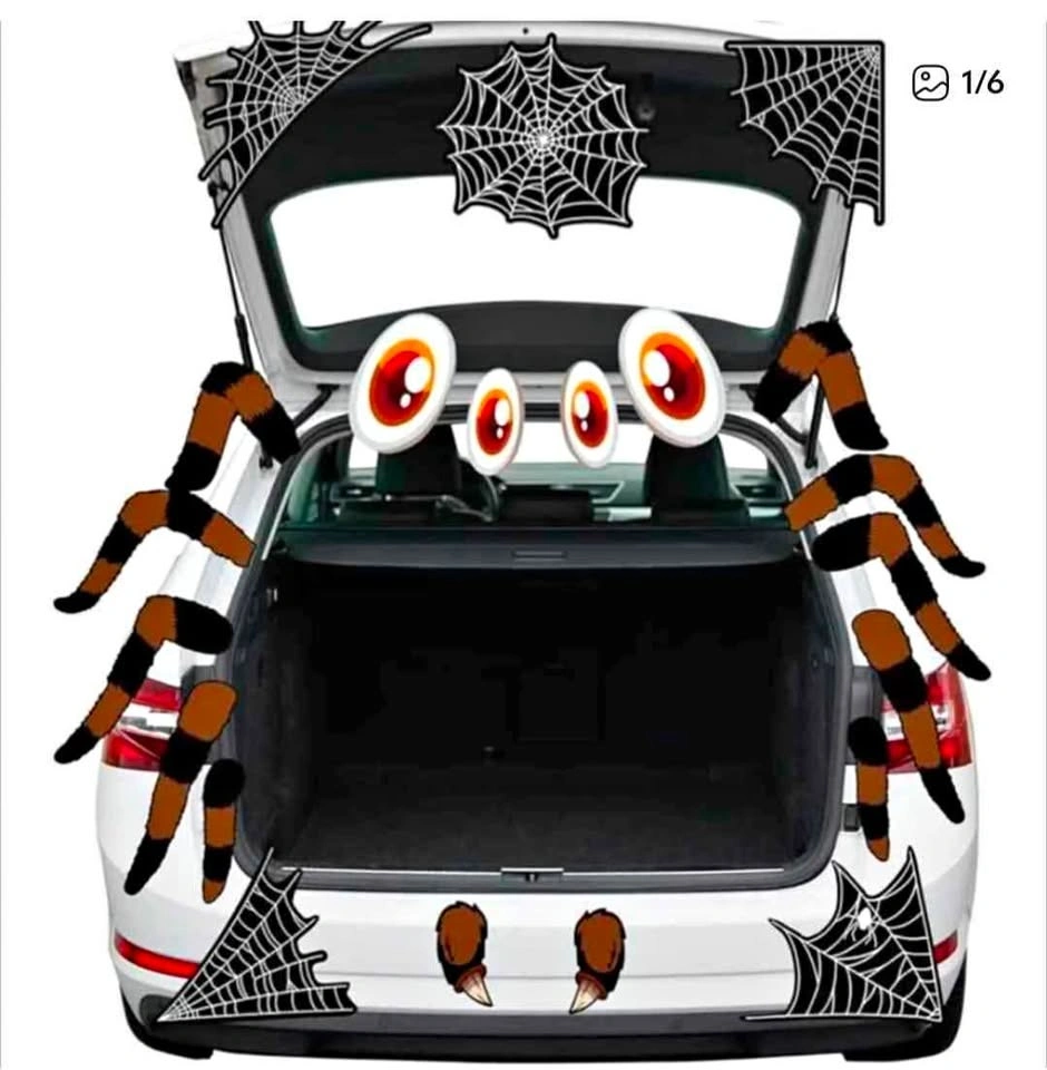 New Spider car trunk Halloween decor kit
