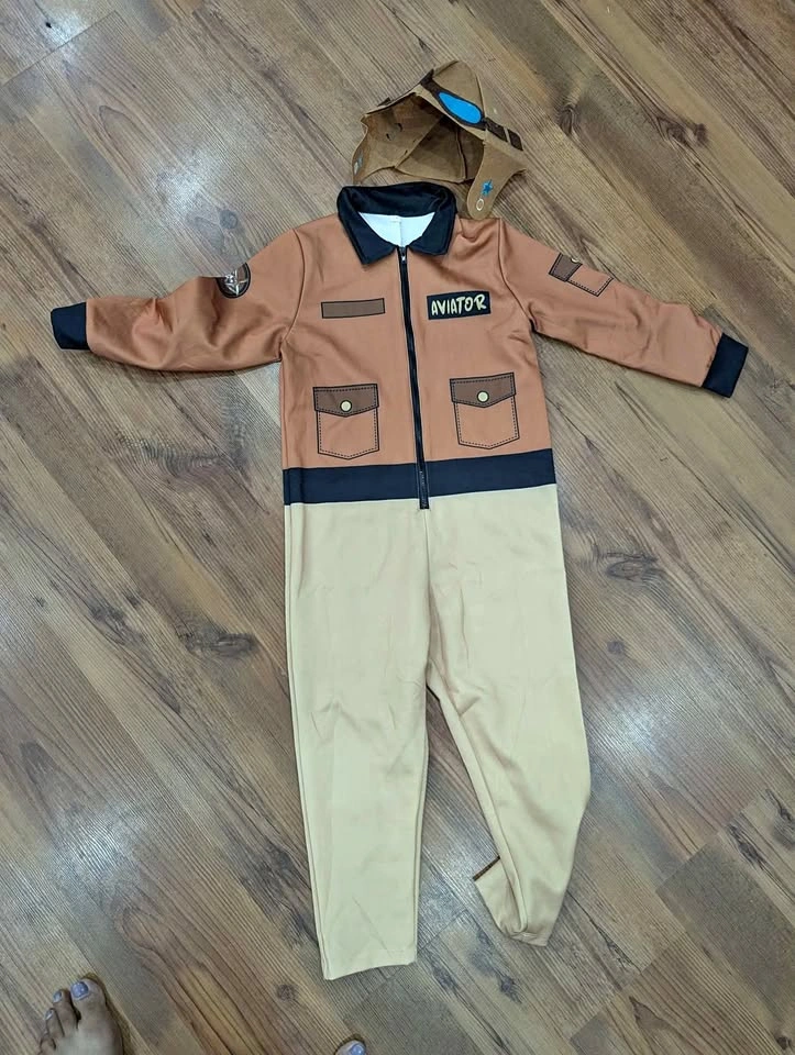 New kids Aviator/ pilot bodysuit costume with hat