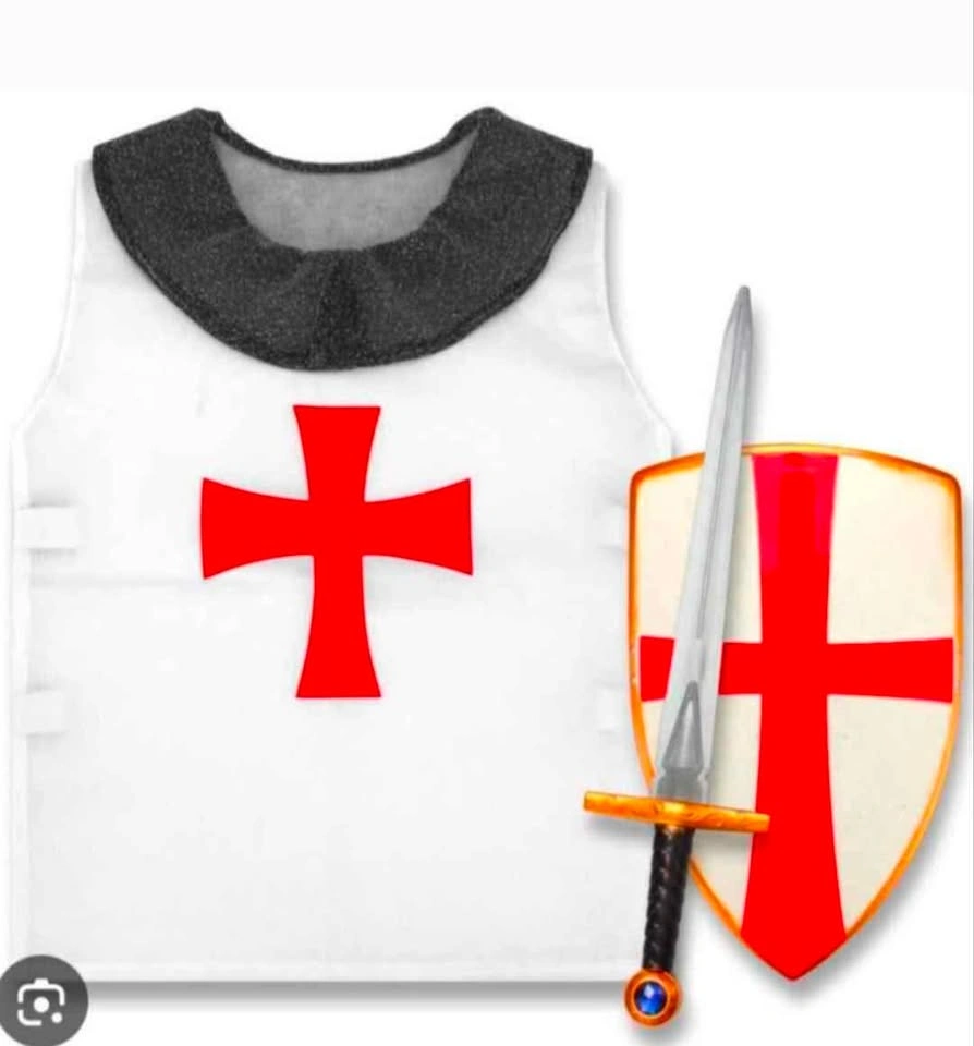 New medieval crusader costume with accessories for kids - photo 2