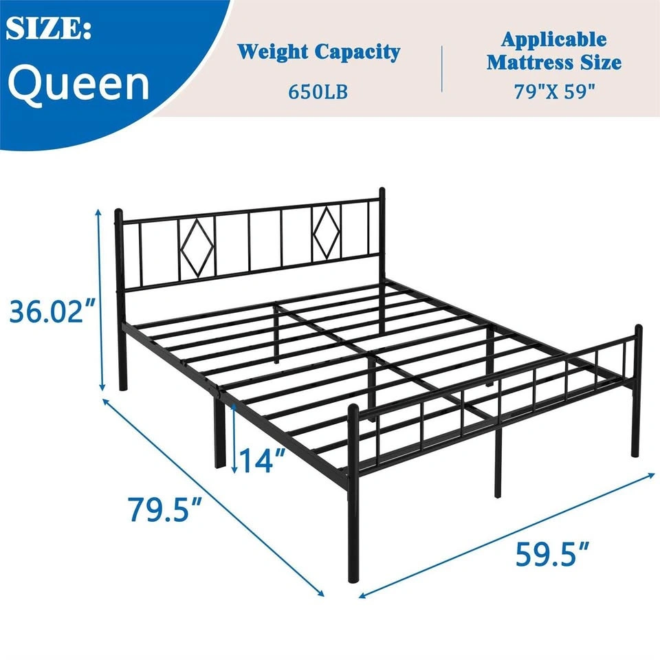 Queen Metal Platform Bed Frame - photo 2