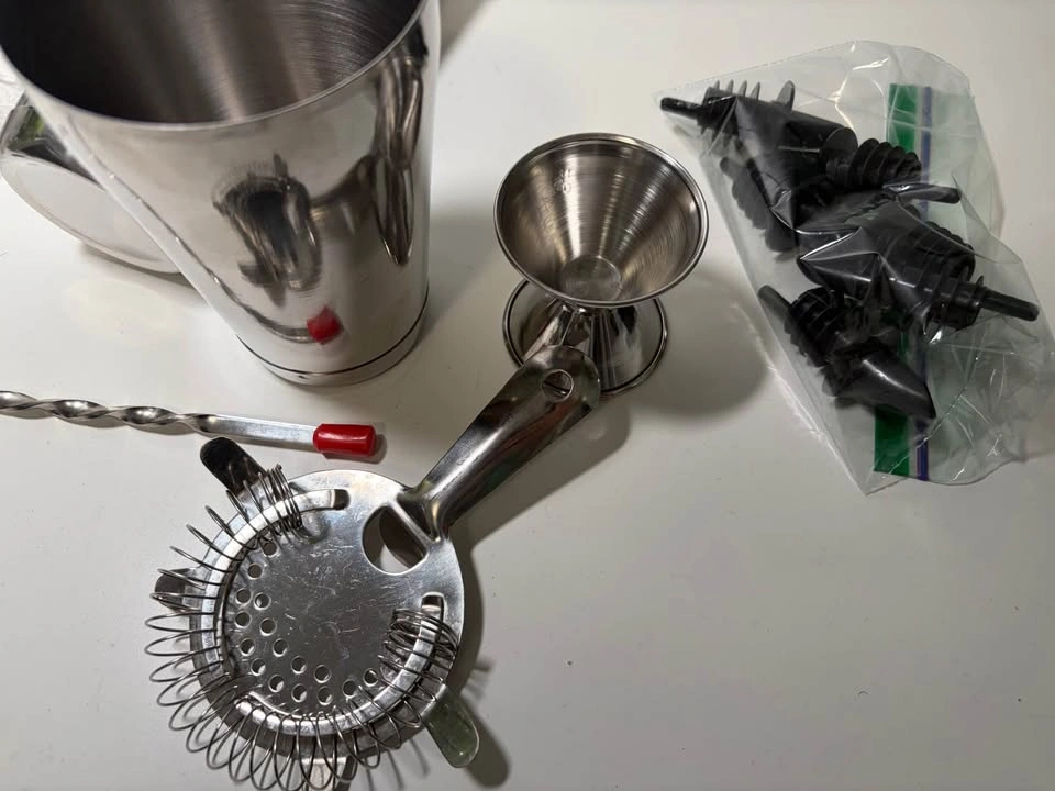 Stainless Steel Boston Cocktail Shaker Set with Bar Tools - photo 4