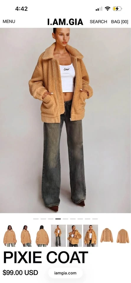 IAMGIA Pixie Coat – Caramel | Size XS – $110 OBO - photo 2