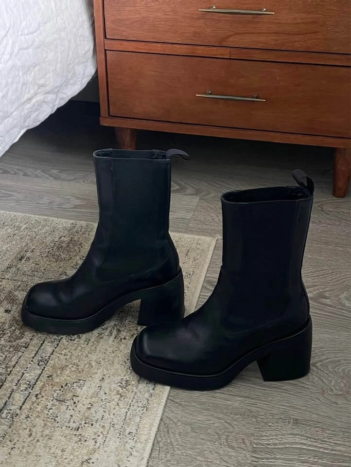 Vagabond Black Leather Platform Boots – Size 37 - photo 2