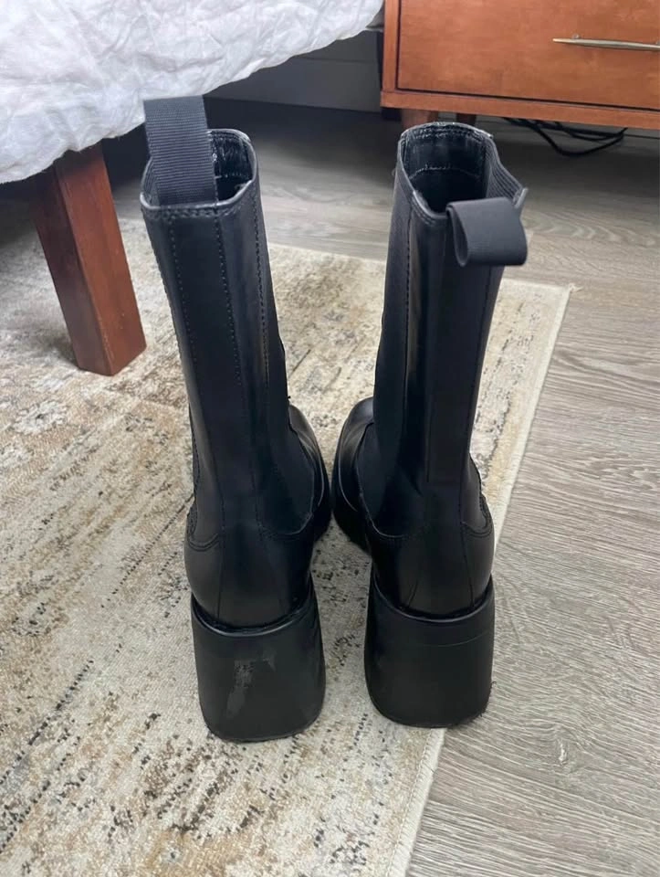 Vagabond Black Leather Platform Boots – Size 37 - photo 3