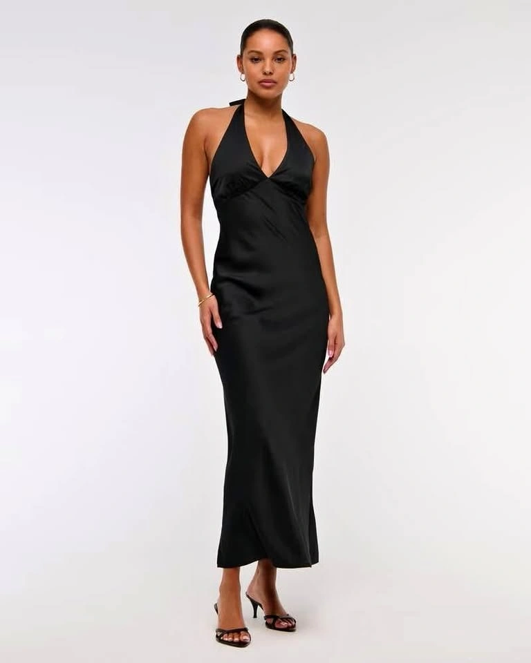 The A&F Julia Slip Halter Maxi Dress