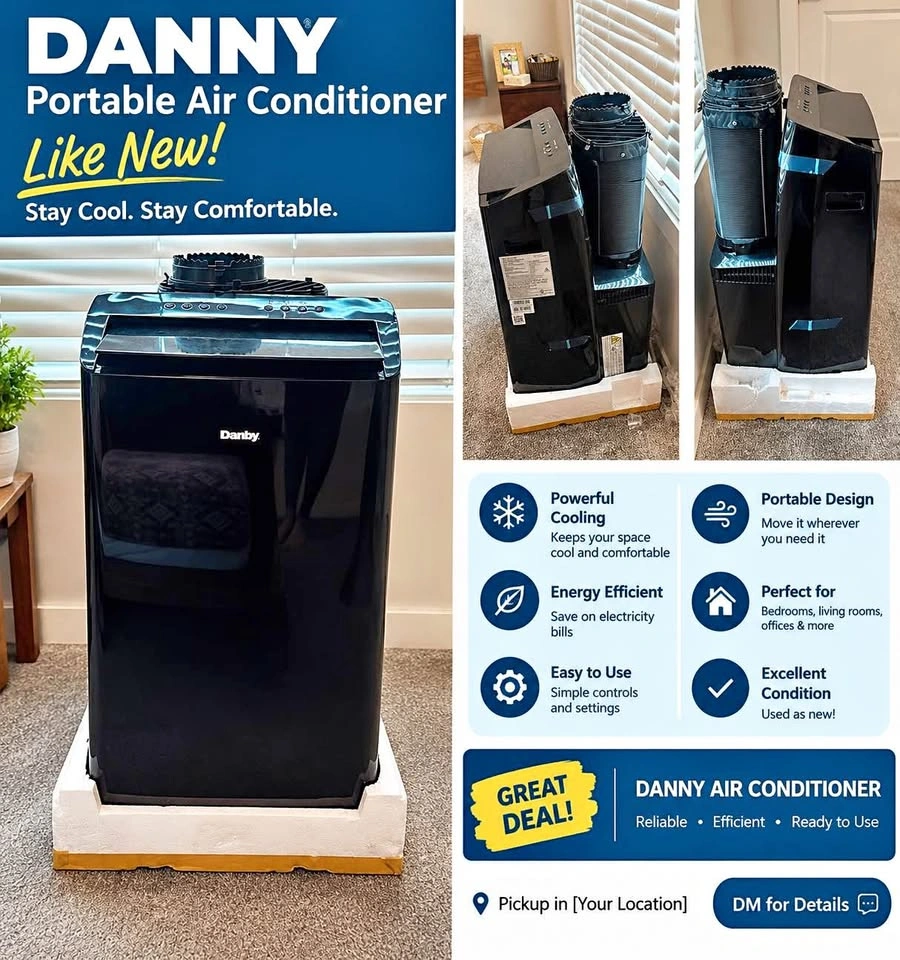 Danby Portable Air Conditioner – Like New Condition!