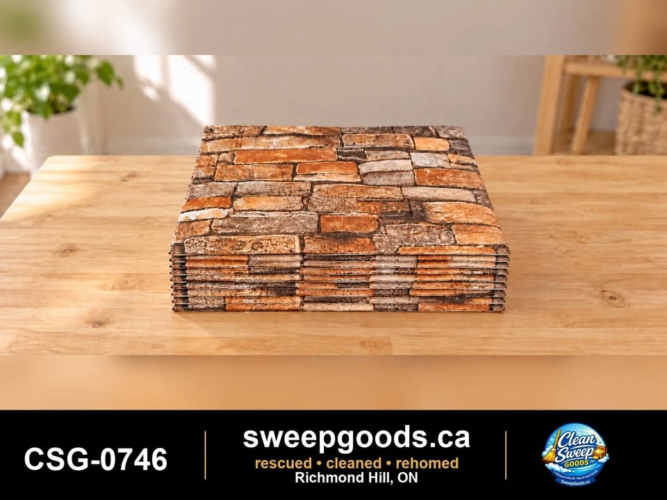 Stone-Look Foam Wall Tiles — Pack of 10