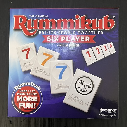 Rummikub Six Player Special Edition Board Game - Complete & Good