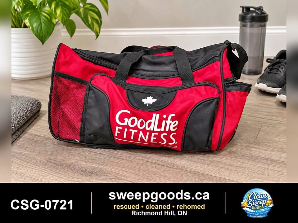 GoodLife Fitness Red & Black Duffel Gym Bag